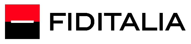 Logo Fiditalia su sfondo scuro, con simbolo rosso a sinistra e nome “Fiditalia” in caratteri chiari, dal design essenziale e istituzionale.